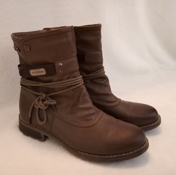 Size 9 Brown Zip Ankle Boots - Picture 2 of 4